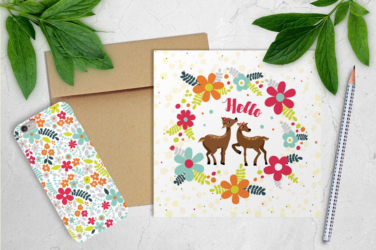 Cute forest set, a Pattern Graphic by martynmarin (Photo 2 of 5)