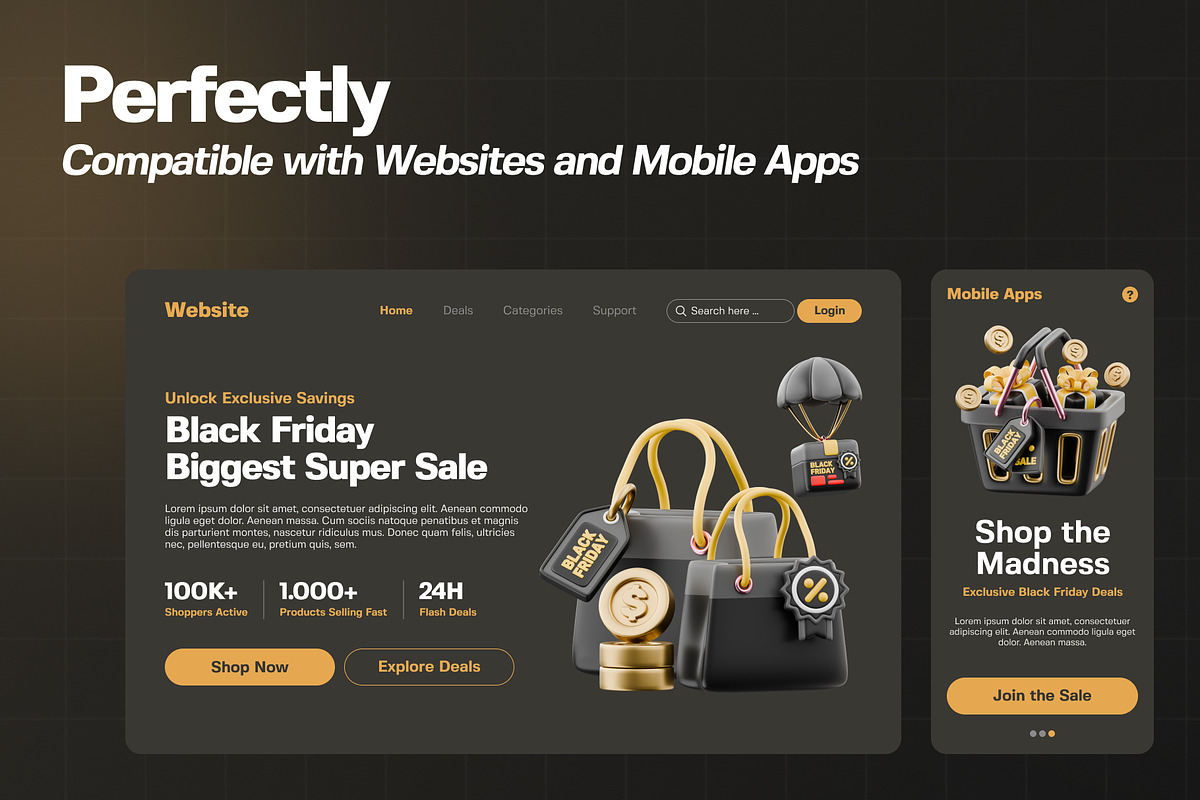 Black Friday Icon 3D Pack, an Object 3D Model by Haps Space (Photo 3 of 5)