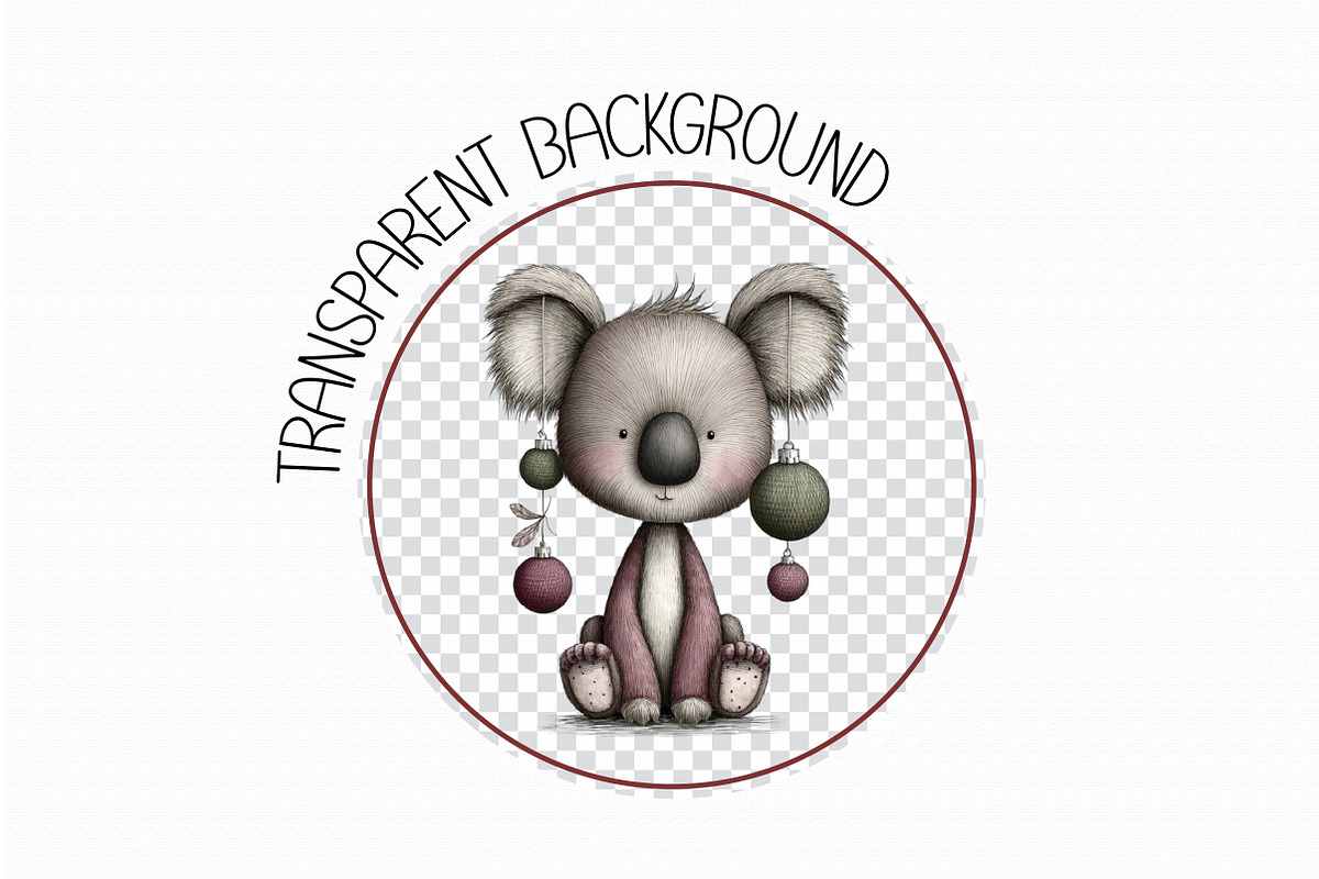 Funny Christmas Koala Clipart Bundle, an Illustration by Libby Wishes (Photo 3 of 6)