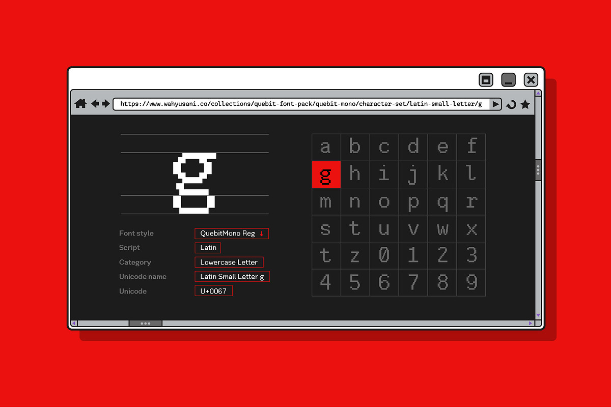 Quebit | Modern Pixelated Font Pack, a Sans Serif Font by Wahyu & Sani Co. (Photo 5 of 15)