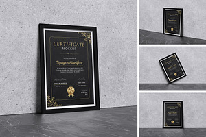 Certificate Mockup, an Advertising Mockup by Pikachudesign