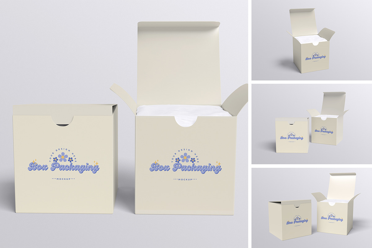 Box Packaging Mockup, a Packaging Mockup by xavier_studio (Photo 1 of 5)