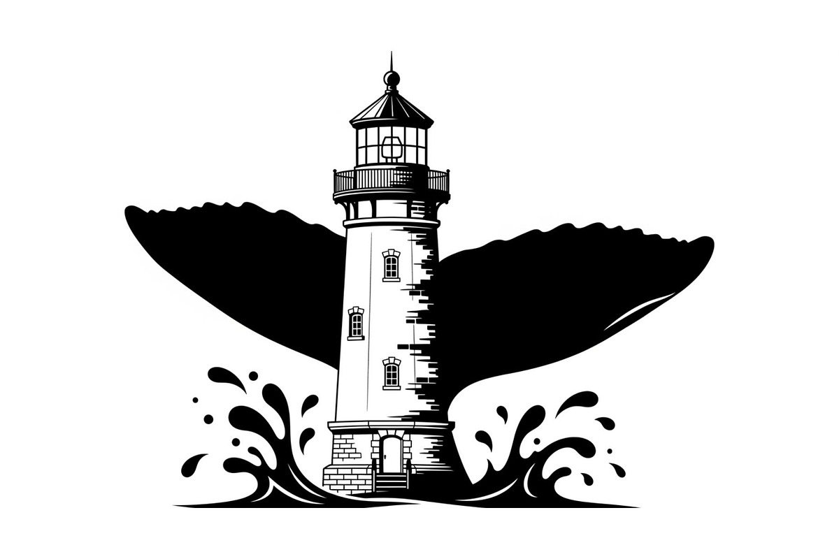 Whale Tail Lighthouse Bundle, an Object Illustration by yasushie (Photo 27 of 31)