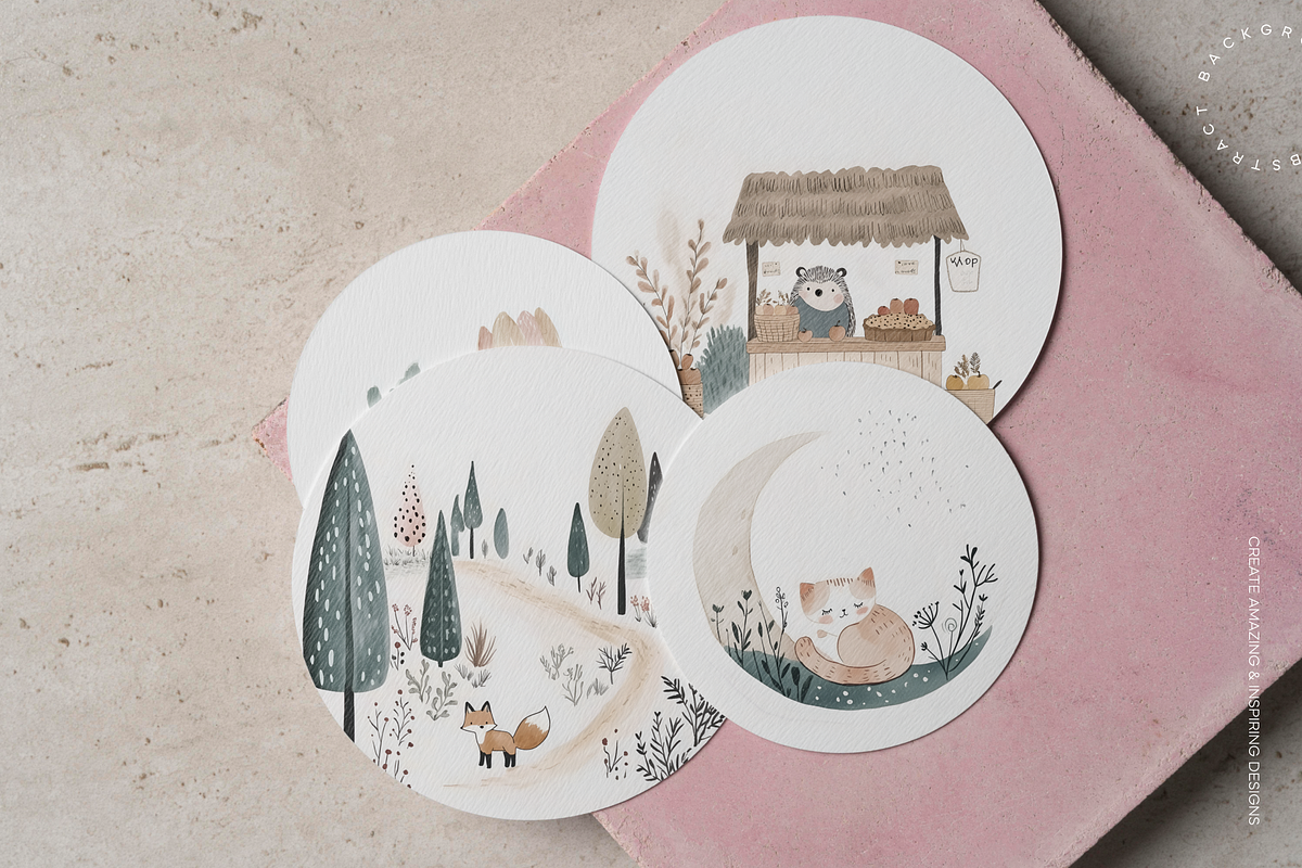 Watercolor Cute Animal Garden, an Animal Illustration by Lumeno (Photo 8 of 11)