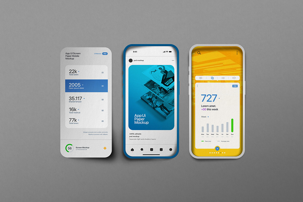 App UI Mockup – Paper Mobile