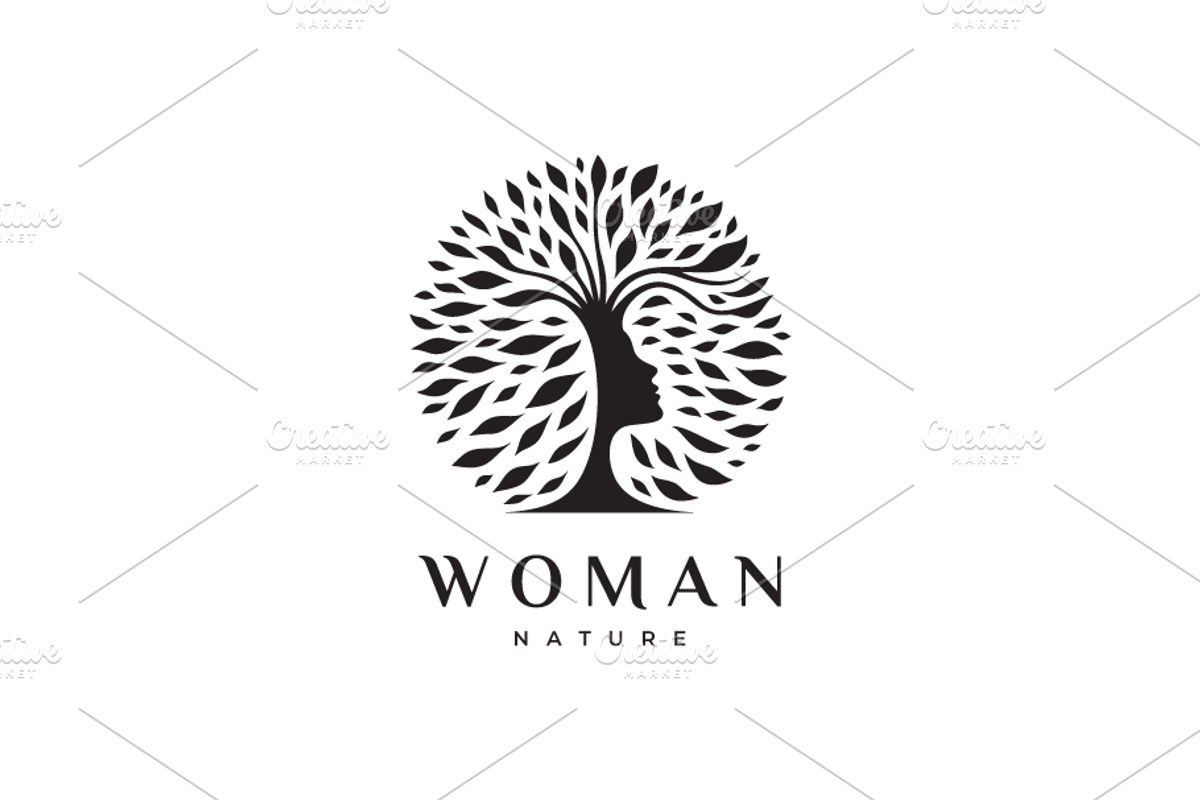 Woman Tree Nature Logo Template, a Branding & Logo Template by yopie (Photo 3 of 3)