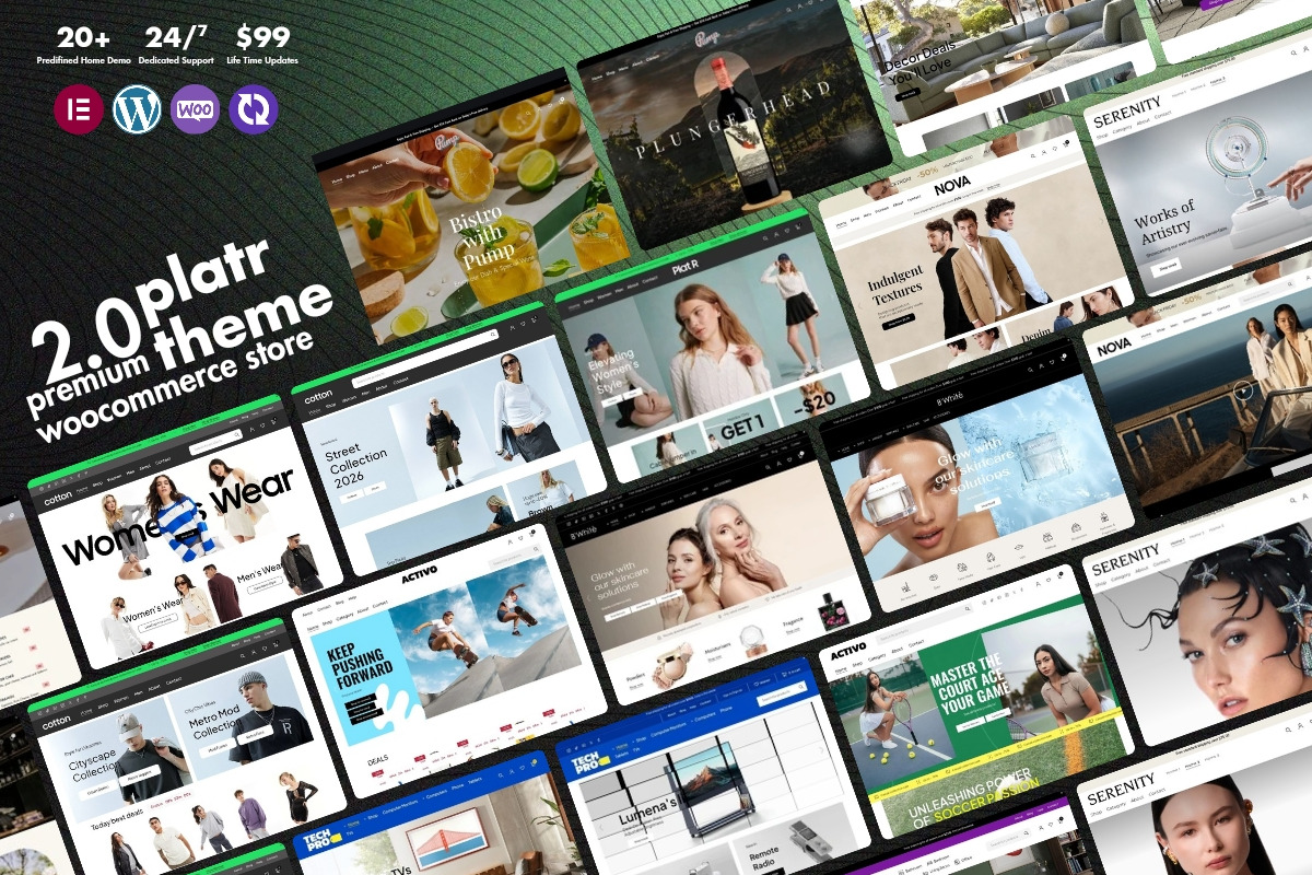 PlatR - Multipurpose Woocommerce, a WordPress Template by PlatR (Photo 1 of 18)
