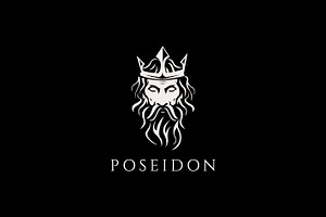 Poseidon Neptune god logo icon, a Branding & Logo Template by DOMHOUZE
