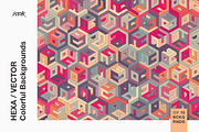 Hexa | Colorful Vector Backgrounds, a Pattern Graphic by dvtchk (Thumbnail 5 of 10)