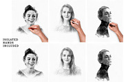 Photoshop sketch effects, a Pens & Pencil Mockup by Twin Design (Thumbnail 3 of 5)