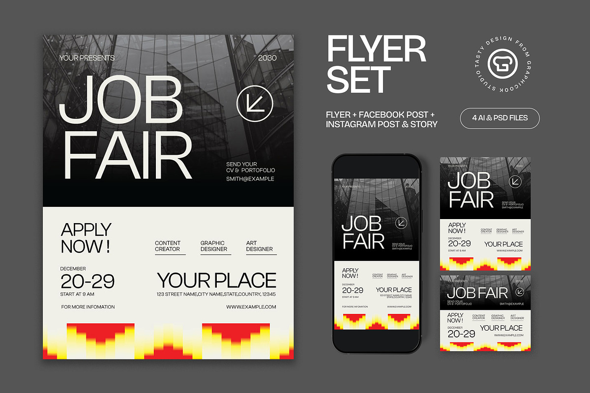 Job Fair Flyer, a Flyer Template by graphicook (Photo 1 of 3)