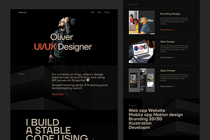 Portfolio Landing Page Design