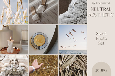 Neutral aesthetic. Stock photo set., a Photo by Imageblend