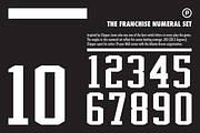 The Franchise Numeral Set, a Serif Font by Port Design Company (Thumbnail 1 of 7)