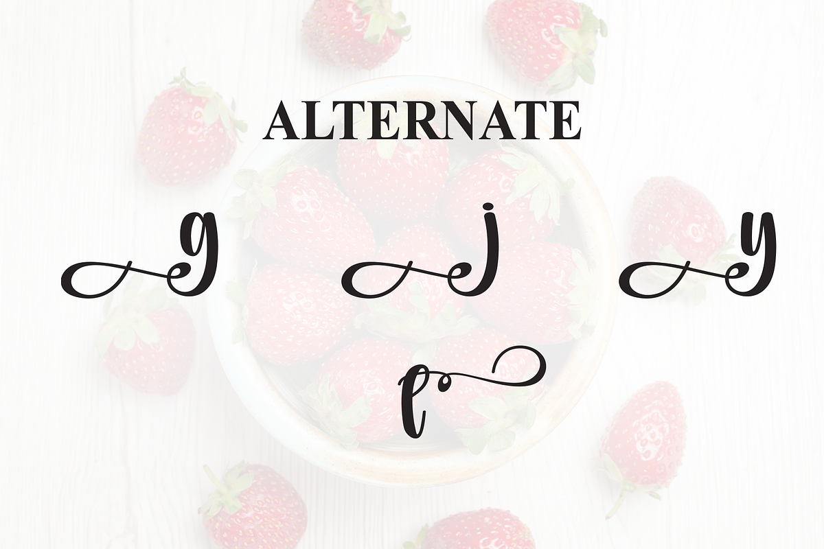 Strawberry | Script Font, a Handwritten Font by Scratchones (Photo 8 of 9)