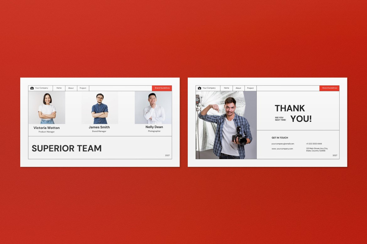 White Company Brand Guideline PPT, a Presentation Template by graphicook (Photo 8 of 8)