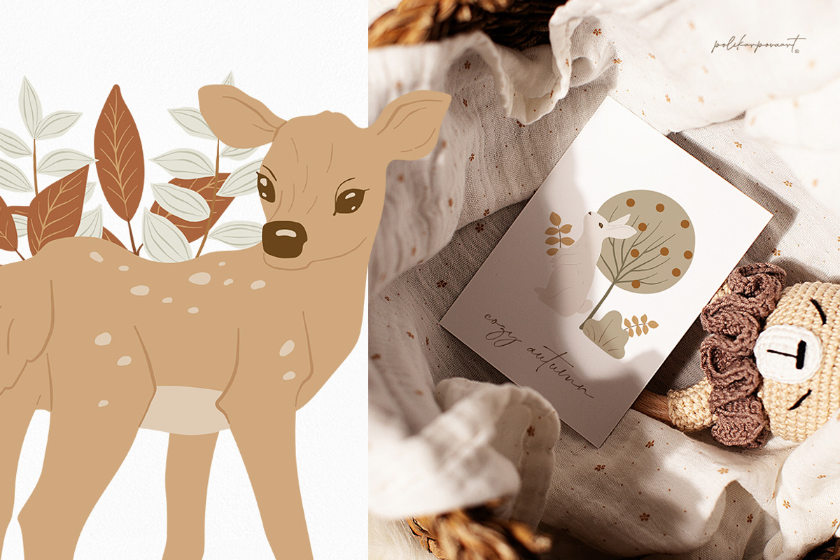 AUTUMN LIFE kids collection, an Animal Illustration by polikarpovaart (Photo 4 of 11)