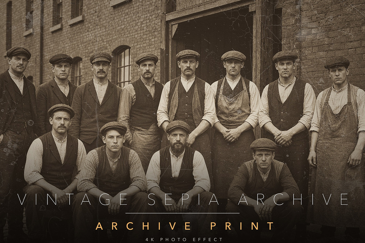 Vintage Sepia Photo Effect Template, a Social Media Template by DesignerCandies (Photo 1 of 3)