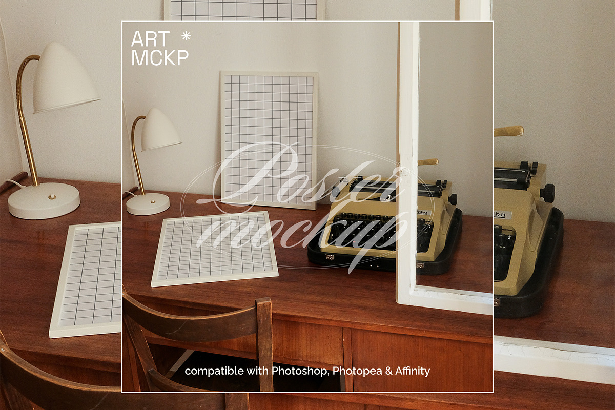 Din A Art frames interior mockup, a Merchandise Mockup by MCKP*ME (Photo 3 of 3)