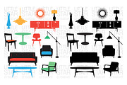 Mid Century Mod Furniture Graphics, an Icon by Little Star Creative (Thumbnail 2 of 2)