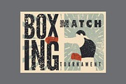 Boxing grunge vector poster set., a Sport Illustration by PoPaShop (Thumbnail 3 of 8)