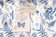 Blue floral. Botanical collection., a Pattern Graphic by Lisla (Thumbnail 1 of 5)