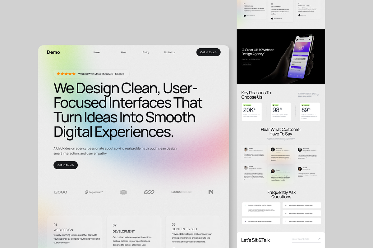 Demo - Digital Agency Landing Page, a Landing Page Template by Hammad Arif