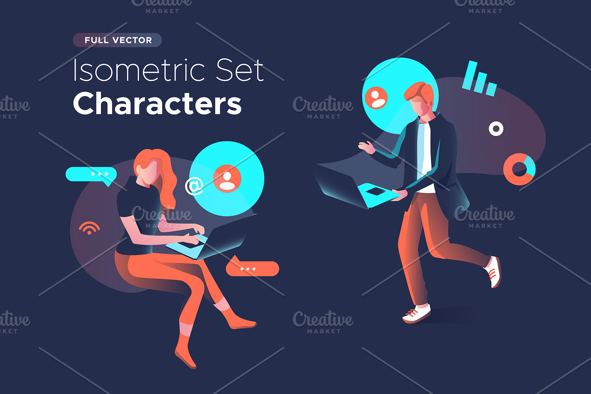 Isometric illustration kit - People, a Templates & Theme by Formfrom (Photo 28 of 34)