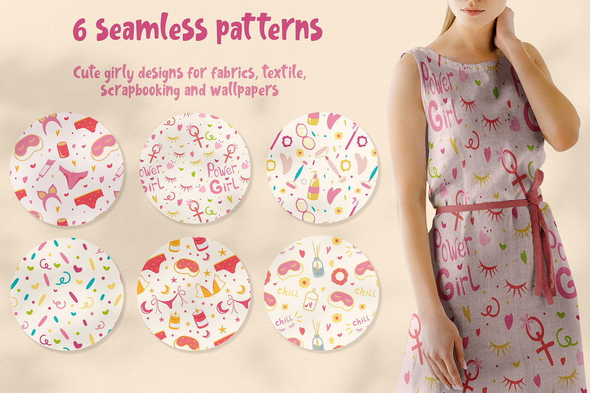 Girls in Pajamas Clipart & Patterns, an Object Graphic by PawLoveArt (Photo 16 of 18)