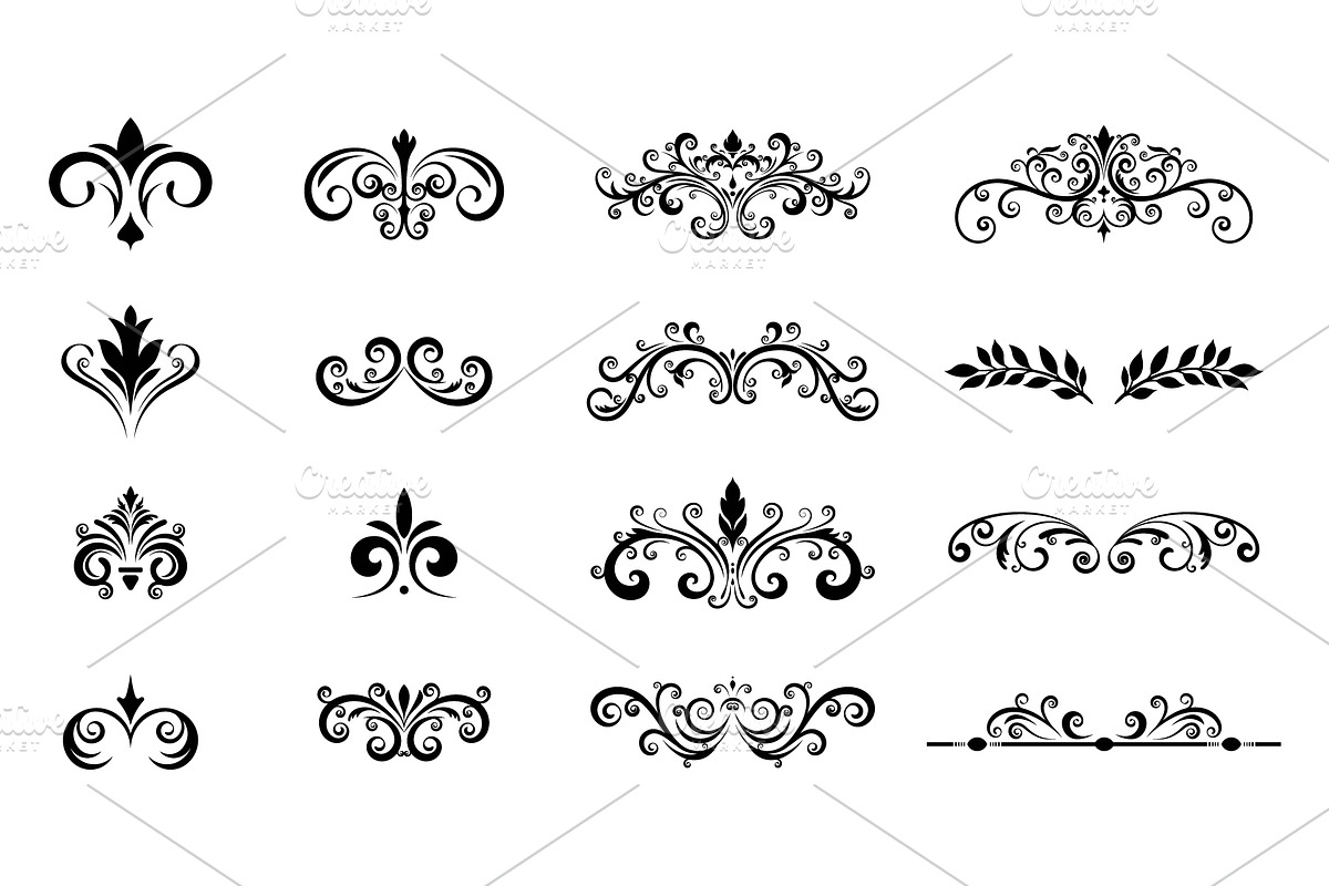 Decorative ornamental dividers, a Decorative Illustration by Yayasya (Photo 2 of 3)