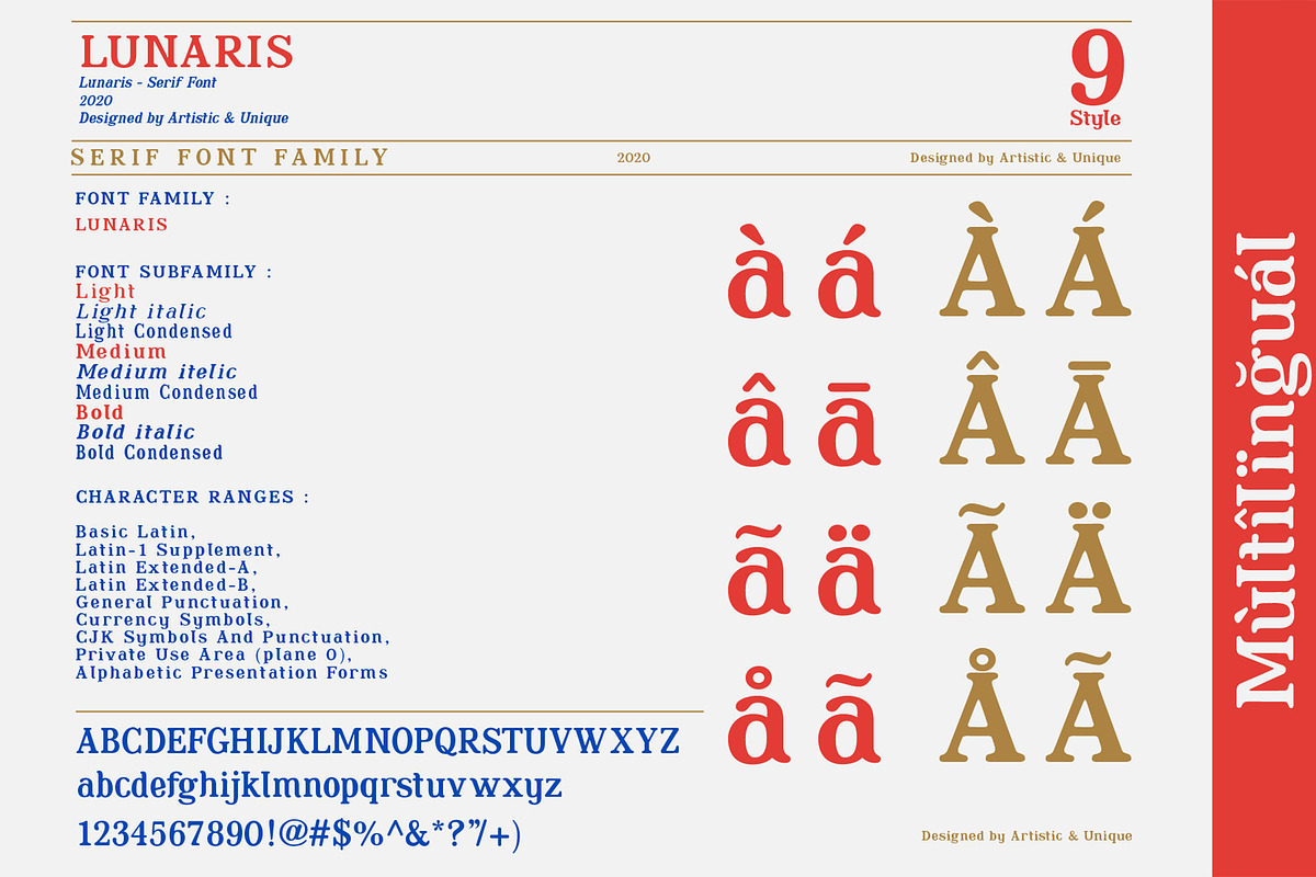 Lunaris - Serif Font Family preview 3