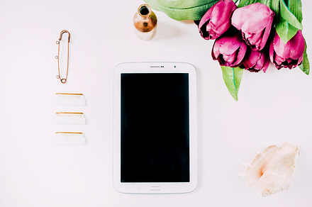 Ipad on desk I Styles Stock, a Business Photo by SophieStockBoutique