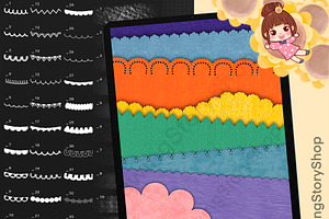 Procreate Scalloped Edge & Paper, a Brush Add-On by DrawingStoryShop