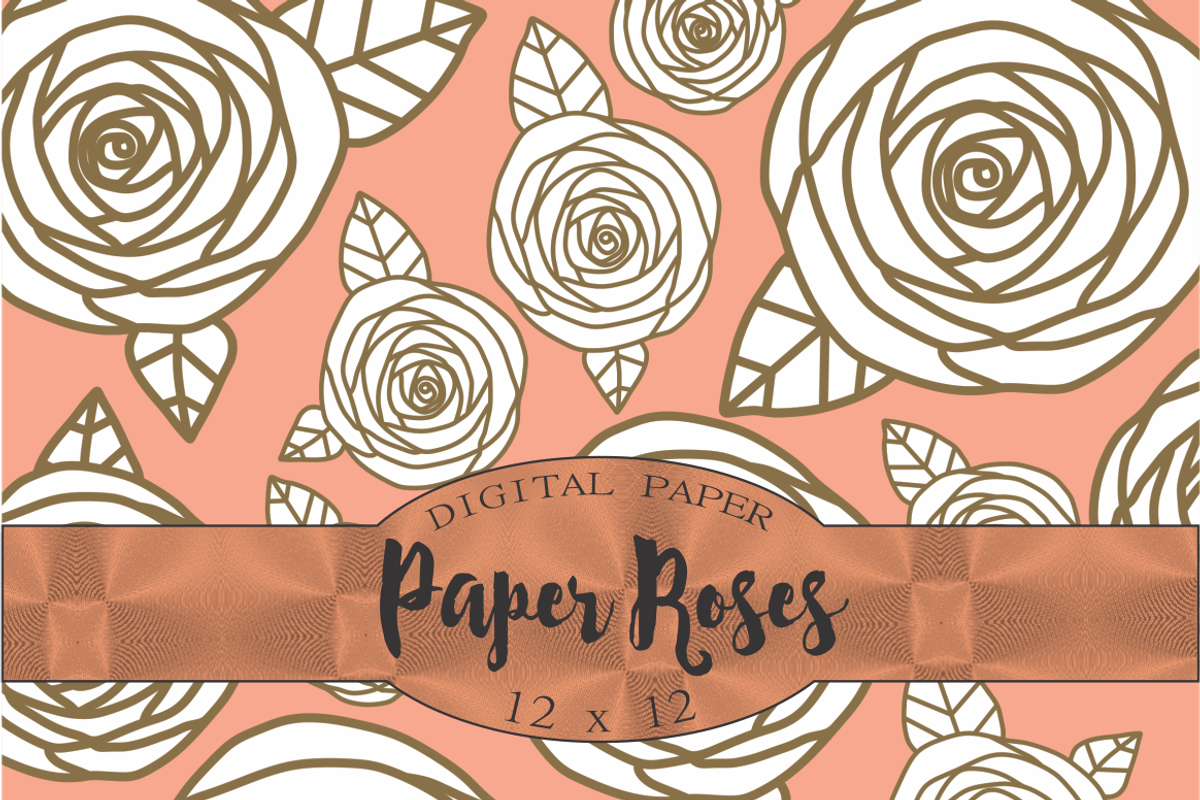 Floral Patterns, paper rose, a Pattern Graphic by Kiwi Fruit Punch (Photo 4 of 5)