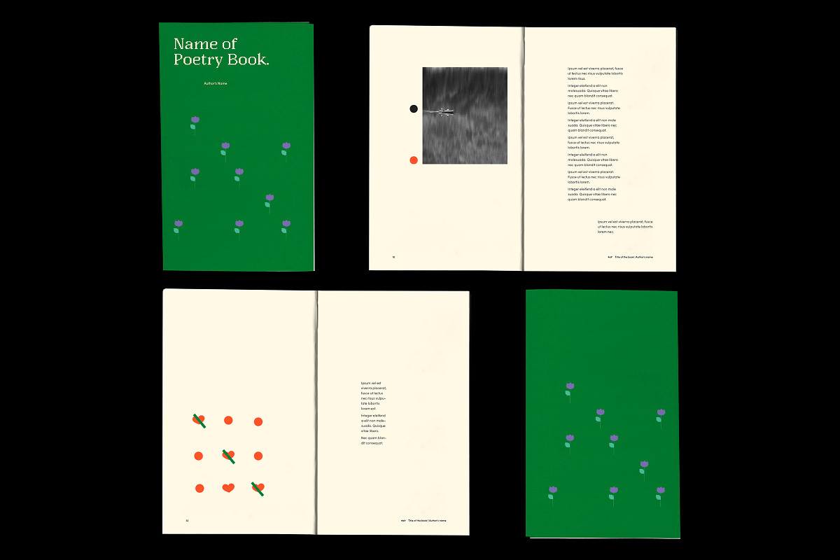 Poetry With Illustrations Template, a Magazine Template by an-arketype studio. (Photo 3 of 10)