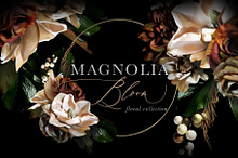 Magnolia Bloom Flowers & Monograms