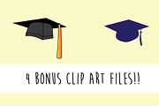Graduation Digital Frames, an Object Graphic by Foxy Digital Paper (Thumbnail 2 of 2)