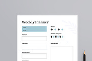 Weekly Planner Layout, a Stationery Template by MightyDesign (Thumbnail 2 of 8)