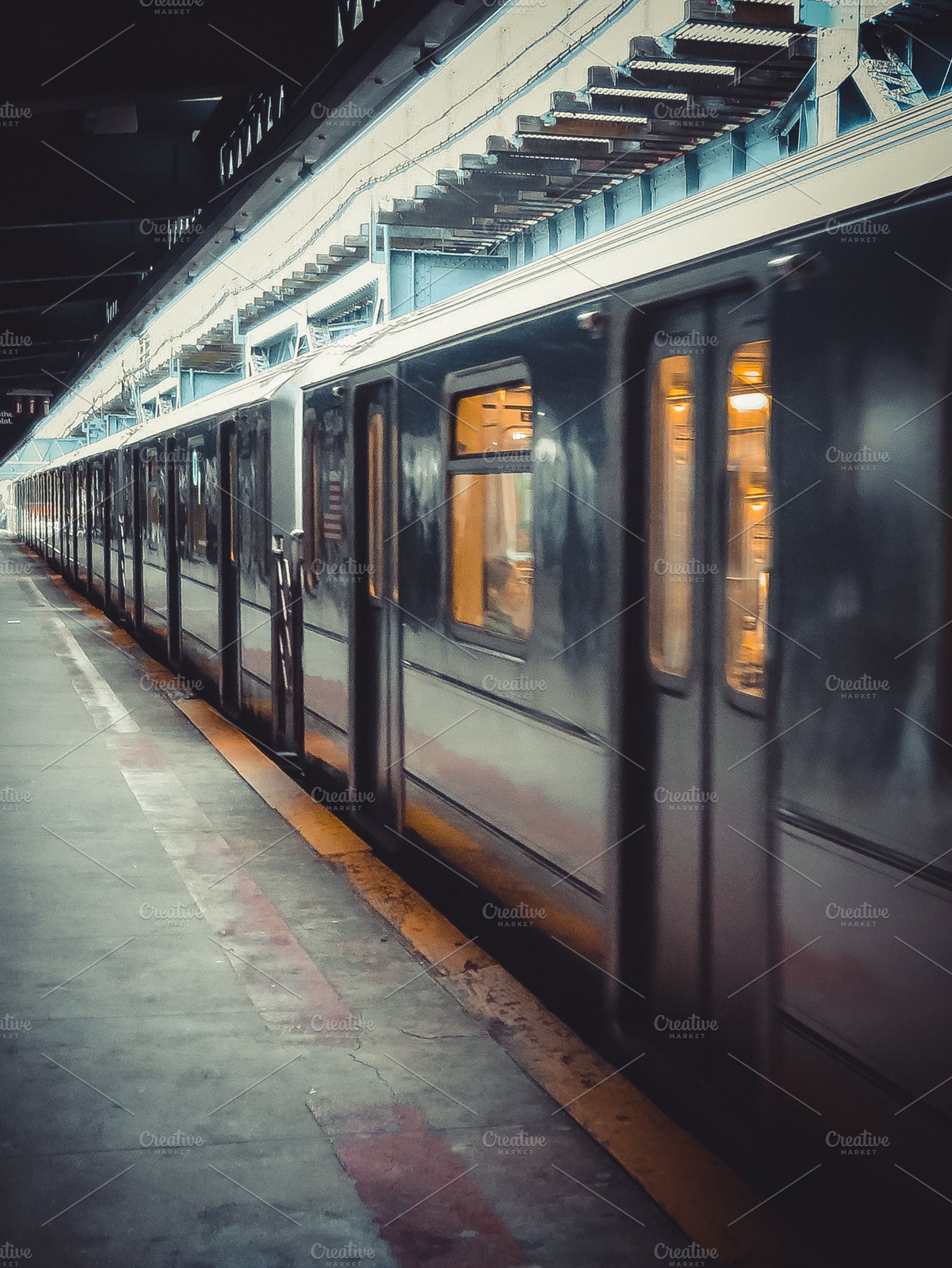Subway Train in the City, a Transportation Photo by Suzo Images