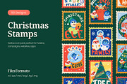 50 Christmas Stamp Illustrations, a Seasonal Illustration by Vectors Market (Thumbnail 1 of 11)