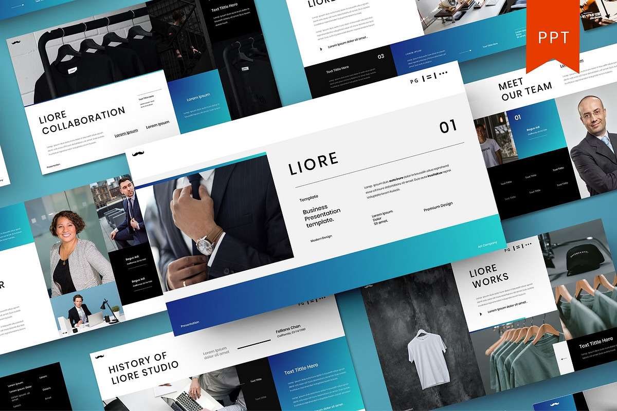 Liore – Business PowerPoint, a Presentation Template by Dens Creative Studio (Photo 1 of 6)