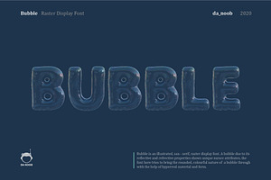 Bubble - Raster display font, a Font by Da_Noob Design co.