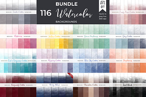 Ombre Watercolor Backgrounds Bundle