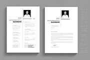 Minimalist Job Resume Design, a Resume Template by MightyDesign (Thumbnail 1 of 8)