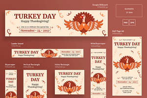 Banners Pack Turkey Day