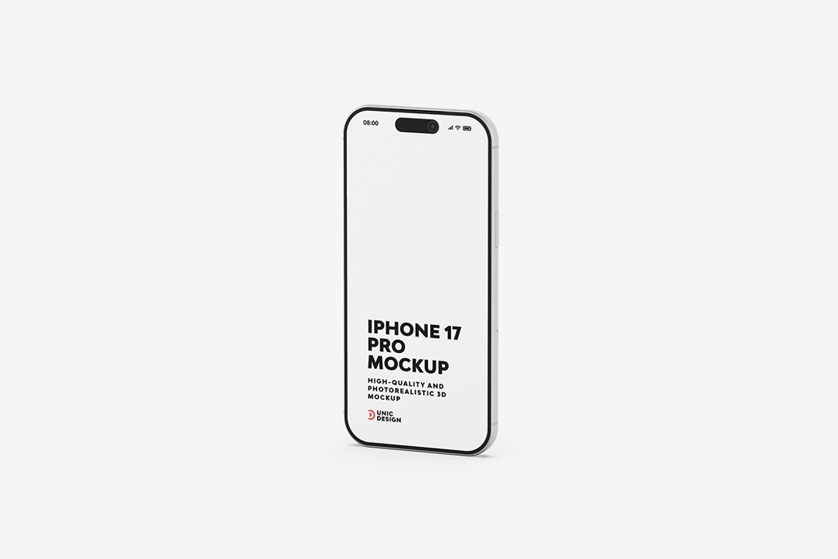 iPhone 17 Pro Mockup, an iPhone Mockup by UnicDesign (Photo 4 of 13)