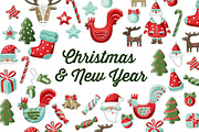 Christmas and New Year, a Decorative Illustration by YuliaBiser (Thumbnail 1 of 6)