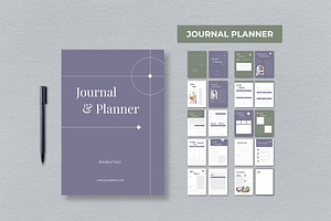 Purple Daily Planner Journal, a Brochure Template by UICreative