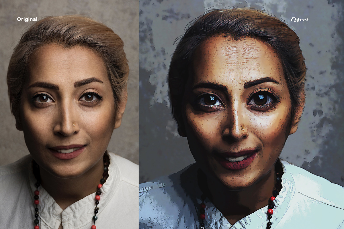 Cartoonize Effect Photoshop Action, an Action Add-On by Studio Retouch