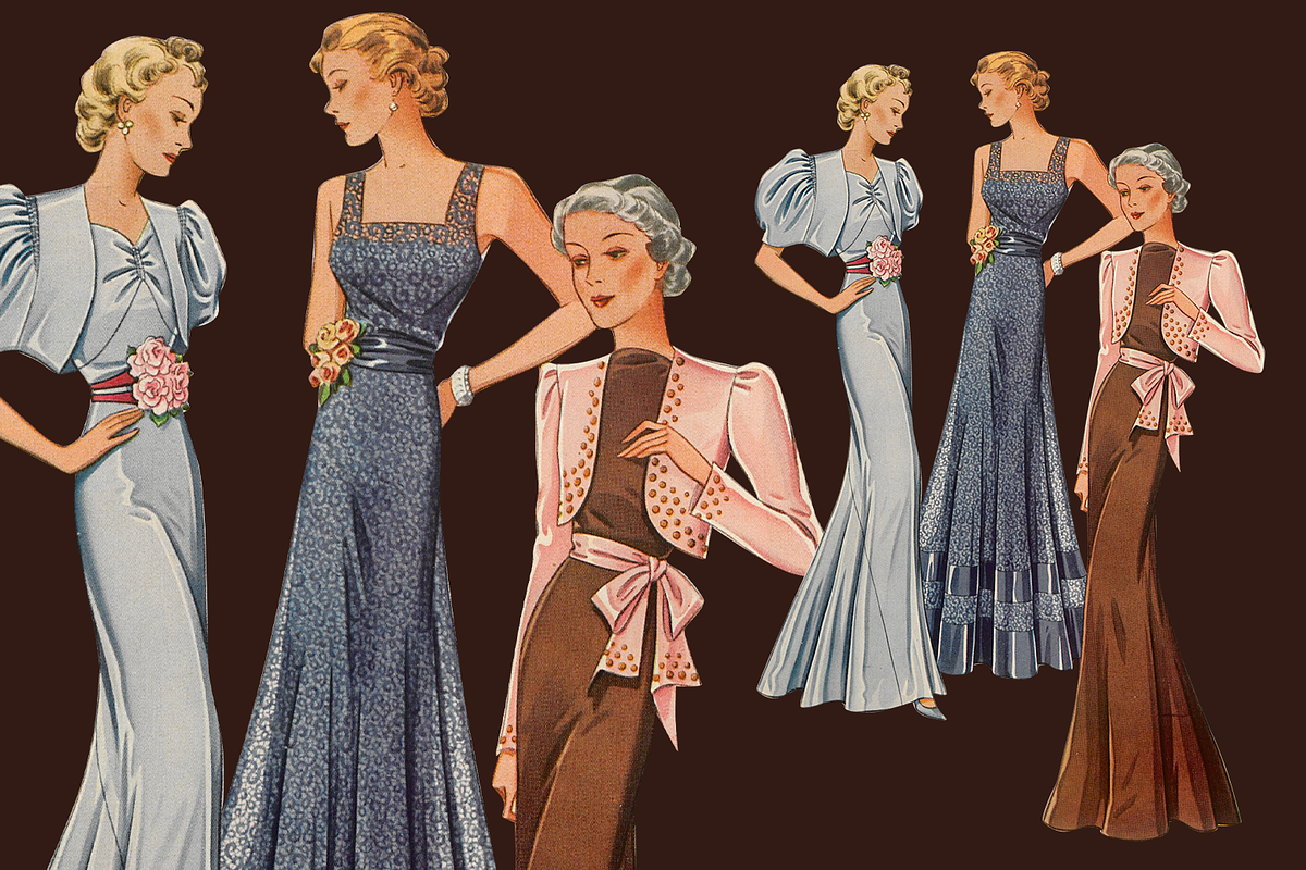 90+ Vintage Fashion Ladies Clipart, a Person Illustration by Lilithcollageart (Photo 3 of 12)
